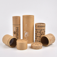Tubes Cylindriques Ronds d'Emballage Biodégradables Personnalisés pour Échantillons – Boîte en Papier et Carton Kraft