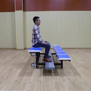 Gradas Móviles <span class=keywords><strong>de</strong></span> Dos Filas <span class=keywords><strong>de</strong></span> Aluminio y Acero para Campos <span class=keywords><strong>de</strong></span> Fútbol, Gradas Removibles y Duraderas para Gimnasios, Bancos para Espectadores - Product Image 1