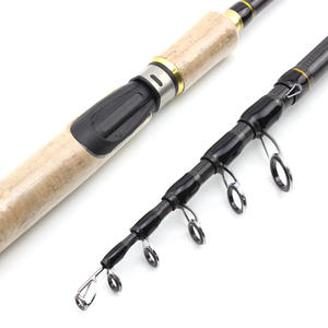 Ultra-corto Ultra-leggero retrattile bocca di cavallo canna di esca con manico in legno popolare canna da pesca per la pesca della spigola europa America - Product Image 2