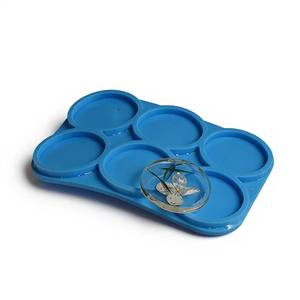 6-cavity Round Food-grade Eco-Friendly Silicone <b>Mold</b> Hand Wash Only for <b>Cake</b> Soap Making Supporting DIY Epoxy Resin Crafts - Product Image 1