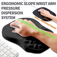 Tapis de clavier ergonomique avec repose-poignet antidérapant PC Base en silicone PU Tapis de bureau en mousse à mémoire de forme pour les jeux de bureau Tapis de souris en EVA confortable