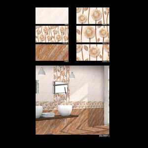 Carreaux muraux en céramique brillante pour hall et salle de bain, motif floral unique, 300x600mm - Product Image 1