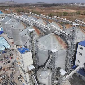 ไซโลเหล็กชุบสังกะสีก้นแบนแบบจุ่มร้อน1000T ความจุใหม่สำหรับการจัดเก็บธัญพืชสำหรับการก่อสร้างในฟาร์ม - Product Image 3