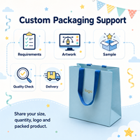 Sac cadeau en papier avec pelliculage brillant et poignées en ruban pour les cadeaux de fête de naissance, les fêtes d'anniversaire et les cadeaux pour nouveau-nés