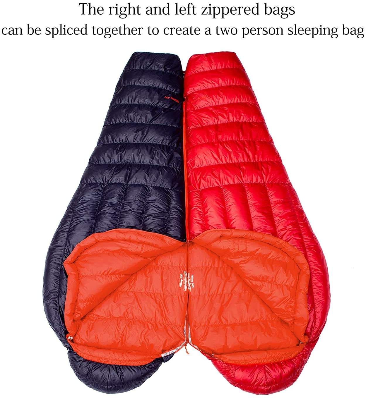 Woqi Breathable Duck down Sleeping Bag for Camping Double Size - Main Image