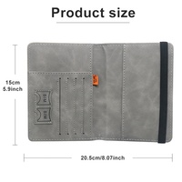 Portefeuille de voyage en cuir avec blocage RFID, organiseur de documents et étui pour passeport avec bande élastique