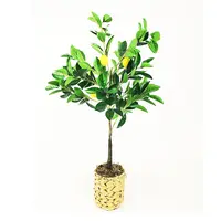 Faux Potted Lemon Fruits Tree, Real Touch
