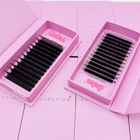 Extensions de cils en forme de YY Double Tips D Curl YY 3d W Lashes Easy Fan Lashes Cluster avec logo personnalisé