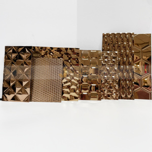 Paneles Decorativos de Acero Inoxidable Grabado en Relieve de Alta Calidad EX037 201 304 para Diseño de Interiores y Doblado de Placas - Product Image 5