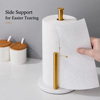 Gouden papieren handdoekhouder, roestvrijstalen papieren handdoekhouder voor keukenrollen, standaard of jumbo-formaat papierrollen