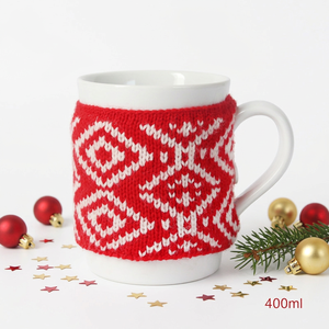 Mug en céramique de porcelaine créatif et moderne, motif dessin animé de Noël, pour couple de bureau, compatible micro-ondes, réutilisable, en stock, mignon pour le petit-déjeuner - Product Image 3