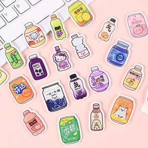 Imanes Acrílicos para Refrigerador Junhao, Diseño de Bebidas Animadas, Pegatinas Magnéticas para Decoración de Cocina, Regalo - Product Image 1