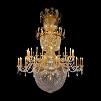 Lustres classiques de luxe en or rétro de style français pour la maison de l'église empire lustre de luxe lampe classique