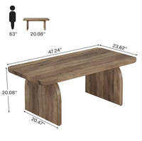 Table basse en bois de style farmhouse de 47 pouces, table centrale rustique pour salon, meubles de maison