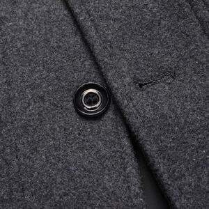 Abrigo de Lana de Longitud Media para Hombre, Chaqueta de Lana con Capucha Desmontable de Doble Capa Gruesa para Hombre, Chaqueta de Invierno para Hombre - Product Image 5