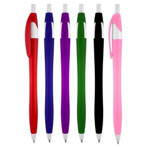 أقلام بلاستيكية باللون الأسود اللون للقلم المتوسط والقلم الكروي بسعر مخفض بشعار يُصمم حسب الطلب مقاس 1 ملليمتر - Product Image 1