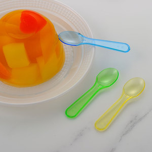 Venta caliente a granel Mini cuchara de postre 0,9G cuchara de plástico desechable cuchara de helado para boda cena restaurante escuela - Product Image 6