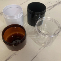 Pot à crème cosmétique en plastique transparent de qualité alimentaire Hengjian 150g 200g 250g 300g 350g 400g 500g 1000g avec couvercle blanc or argent noir