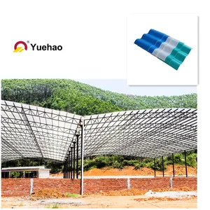 Trapezoidal प्लास्टिक की छत टाइल पीवीसी चादरों की छत फैक्टरी मूल्य गोदाम निर्माण सामग्री