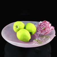 Décoration d'assiette de fruits secs Liuli couleur personnalisable pour la décoration de mariage quantité minimale de commande 10 pièces 290*213*75mm emballage cadeau en verre Art populaire