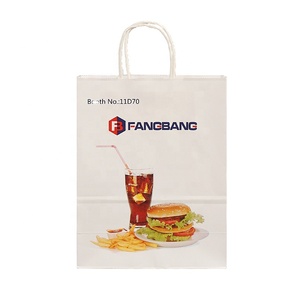Sacchetto di Carta Kraft Premium per Alimenti con Manico Lungo, Stampa Offset per Consegna di <span class=keywords><strong>Pizza</strong></span> e Latte - Product Image 1