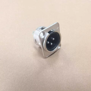 3-pin XLR nam bảng điều chỉnh ổ cắm với 180 ° phạm vi đồng liên hệ với Vật liệu vỏ nhựa nhà ở 3pins XLR nam - Product Image 3