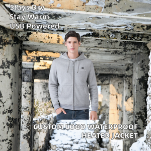 Veste Chauffante Intelligente Unisexe Personnalisable avec Logo, Étanche, Rechargeable par USB, pour l'Hiver et les Activités Extérieures, en Tissu Uni Teint - Product Image 2