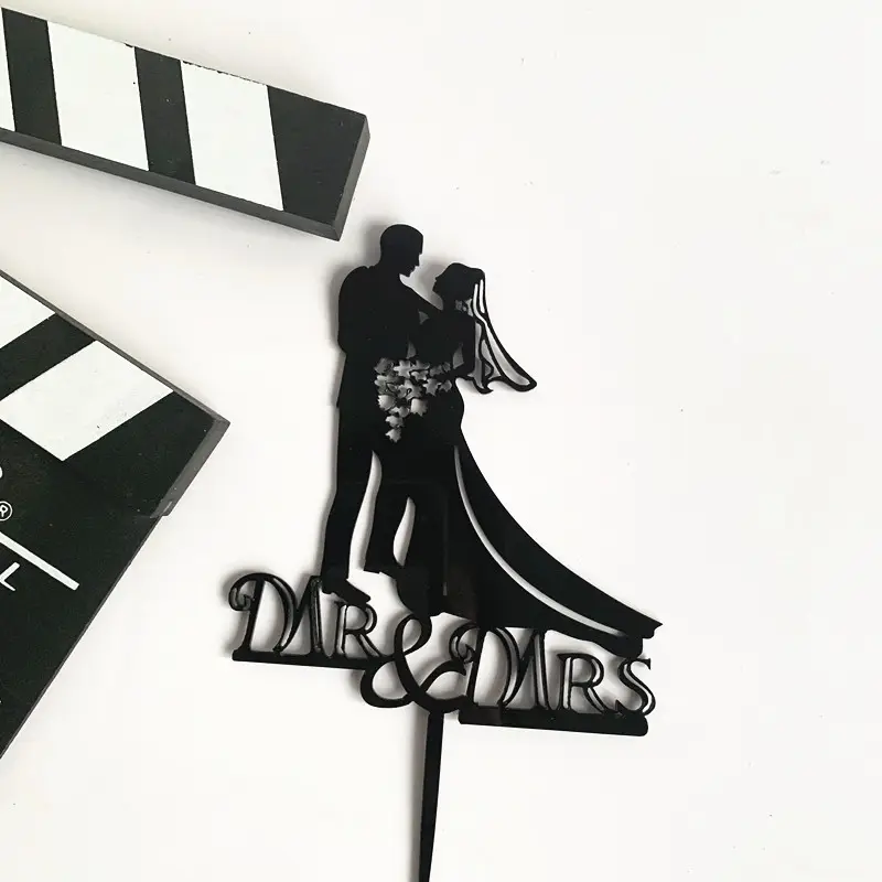 Wedding Party Decoration 1.2 mm Acrylic Cake Topper