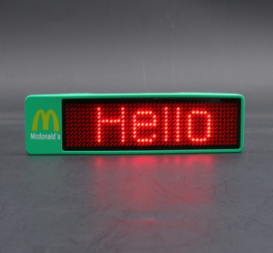 Logo personnalisé Impression Personnalisée Message Programmable LED <span class=keywords><strong>Badge</strong></span> <span class=keywords><strong>Nominatif</strong></span> - Product Image 5