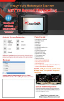 OBDEMOTO T5 OBD2 Scanner für Motorrad Codeleser/Motoranalysator Effektives Diagnosewerkzeug