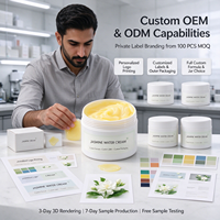 Crème hydratante éclaircissante et équilibrante à l'eau de jasmin, huile de jojoba et bêta-glucane, gel hydratant éclatant, marque privée, fabrication usine