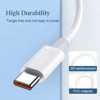 Vente en gros d'accessoires pour câble de chargement de données Câbles USB Type-C 6A Câble de chargement rapide pour téléphone portable USB à charge super rapide
