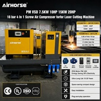 Compresseur d'air à vis haute pression 37 kW 50 CV sur châssis avec booster 30 bar 40 bar pour l'industrie du soufflage de bouteilles PET