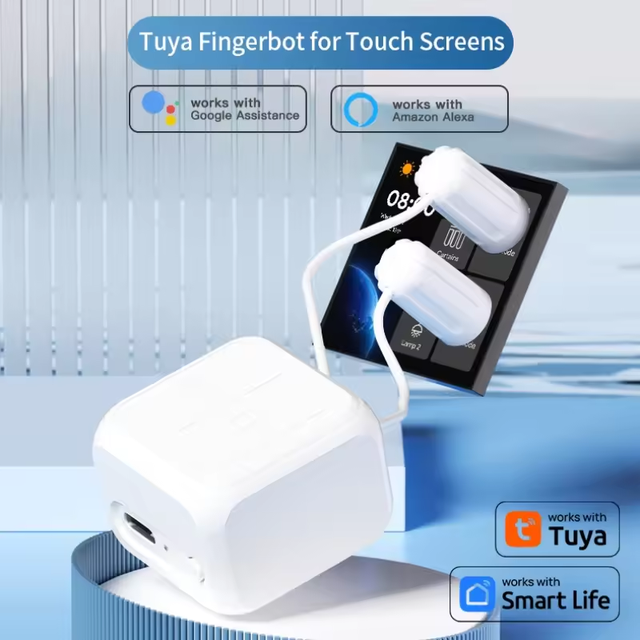 Tuya Smart Touchscreen Finger Robot BLE Wireless Touch Switch Remote Control Timer Screen Clicker Works With Alexa Google