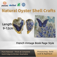 Support de bague en coquille d'huître à bord doré, peint à la main, style découpé, cadeau nautique pour invité de mariage, vente en gros