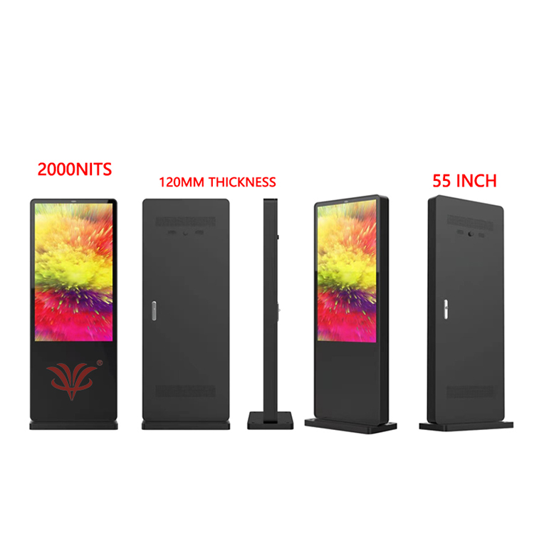 43 49 50 55 65 дюймов внутренняя 2K 4K цифровая вывеска ЖК-киоск монитор напольный стенд сенсорный экран поставщик рекламный плеер