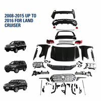 Kit de carrosserie de conversion Facelift avec panneaux de porte pour Toyota Land Cruiser LC200 2008-2015, mise à niveau vers le style SUV 2016-2019