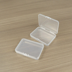 Rectangular Plastic Storage Box 8.5x6x1.5cm Transparent Cover For Jewelry Card Sticker Fishing Gear Organization - Product Image 2