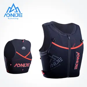 Mochila de hidratação preta/vermelha para maratona, mochila de trilha esportiva 4-10l, oem/mm aonijie c9106