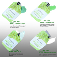 Soin des pieds en 4 étapes Spa Pédicure Delux Bain de pieds Gommage au sucre Masque de boue Lotion de massage pour hydrater et nourrir Soin des pieds en salon