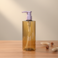 Bouteille Pompe en Plastique PET Transparente Vide de 500 ml (16 oz) pour Shampooing, Lotion, Savon Liquide, Sérum Cosmétique, Soins de la Peau et Parfum