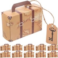 Boîte cadeau vintage de Noël, boîtes à bonbons, valises à bonbons avec poignée