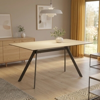 Table à manger rectangulaire extensible moderne de luxe en céramique, mobilier de salle à manger design minimaliste pour hôtel, école, appartement, villa