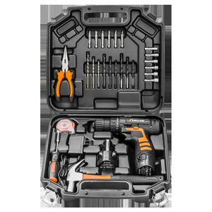 Perceuse sans fil multifonctionnelle à batterie lithium, kit d'outils électriques, tournevis électrique, perceuse à percussion, boîte à outils combinée OEM pour la maison - Product Image 5