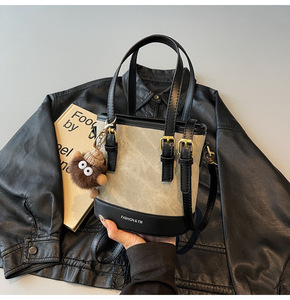 Bolsos de Mano Pequeños Tipo Cubo para Mujer, Estilo Moderno, a la Moda, Elegante, Bolso de Hombro para Chicas Universitarias - Product Image 5