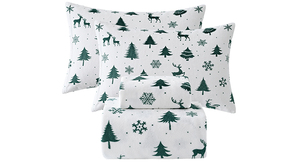 Christmas Winter 100% Polyester Flannel Cheap Print Bedding <strong>Set</strong> Plush Micro Fleece Bed <strong>Set</strong> 4 PC Fleece Velvet Bed <strong>Sheet</strong> <strong>Set</strong> - Product Image 3