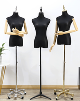 Robe de mariée en velours mobile Mannequin Buste pour vêtements-New Tailoring Lifeless Half Bust Woman for Sale