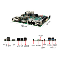 Carte mère Nano PC WhiskeyLake CometLake 3,5 pouces I3-10110U I5 DDR4 LVDS DP 6COM Double LAN 12*12CM Intégrée pour ordinateur de bureau
