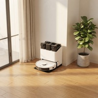 Robot aspirateur et serpillière 15000Pa ZeroTangle avec nettoyage des bords adaptatif TruEdge, séchage à l'air chaud, vidage automatique et levage automatique de la serpillière