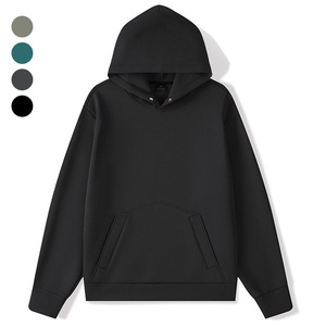 Janya Unisex manica lunga felpa con cappuccio tinta unita taglie forti palestra top da uomo Casual autunno personalizzato abbigliamento Fitness - Product Image 5